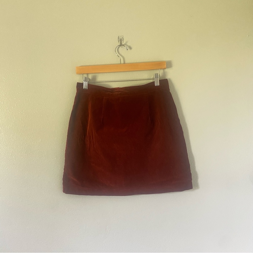 Rampage velvet burnt red mini A-line skirt size 9 whimsigoth indie sleaze grunge